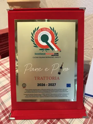 Eccellenze Italiane Auszeichnung — Cucina Italiana Patrimonio UNESCO 2026–2027 für Trattoria Pane e Pino